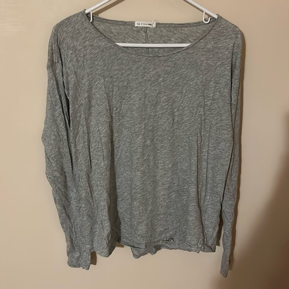 rag and bone • gray long sleeve pullover light long sleeve top